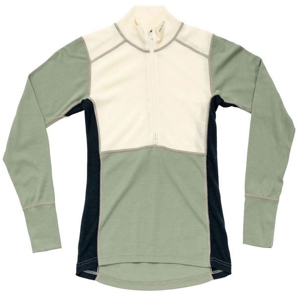 Lauparen Merino 190 Zip Neck Wmn Raw White/Fog/Ink