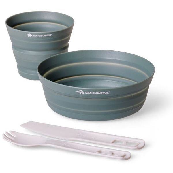 XLite Collapsible Bowl, Cup, Spork & Knife Set Laurel Wreath