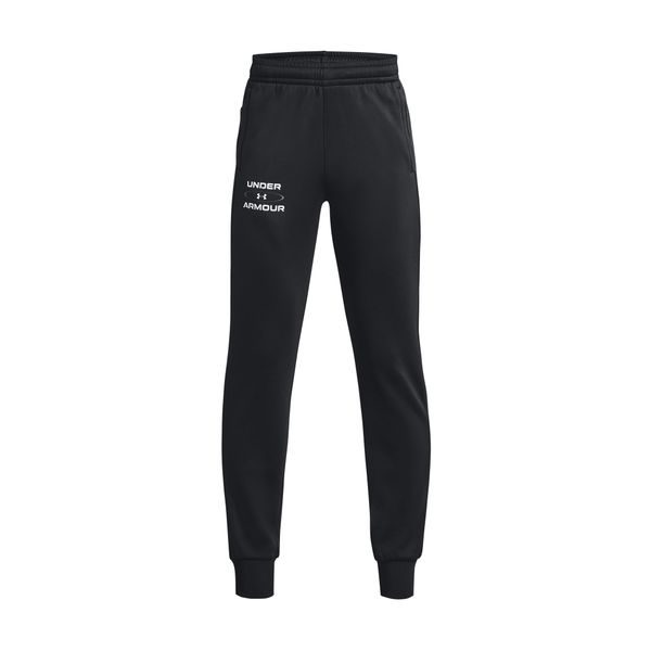 UA Armour Fleece Graphic Jgrs, Black