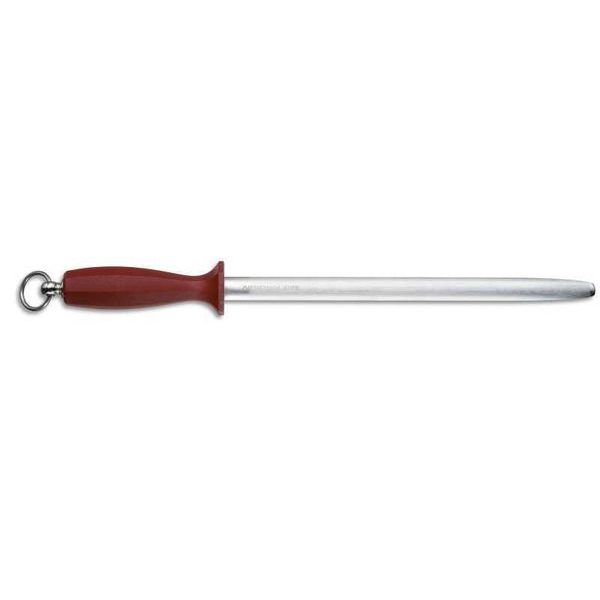 Butcher sharpening steel, 30cm, micro fine, oval, red