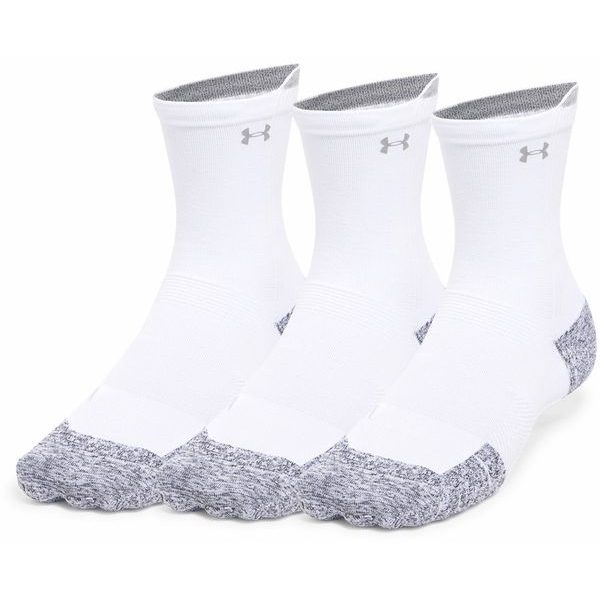 UA AD Run Cushion 3pk Crew bílá