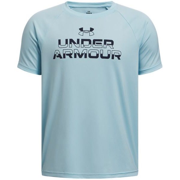 UA Tech Split Wordmark SS sv. modrá
