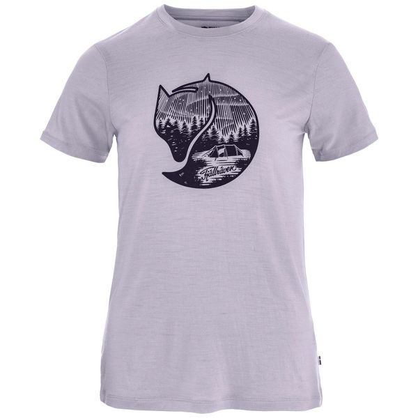 Abisko Wool Fox SS W Lavender Mist - Dark Navy