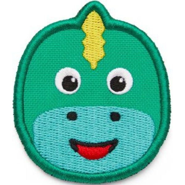 Velcro badge Dinsosaur - turquoise