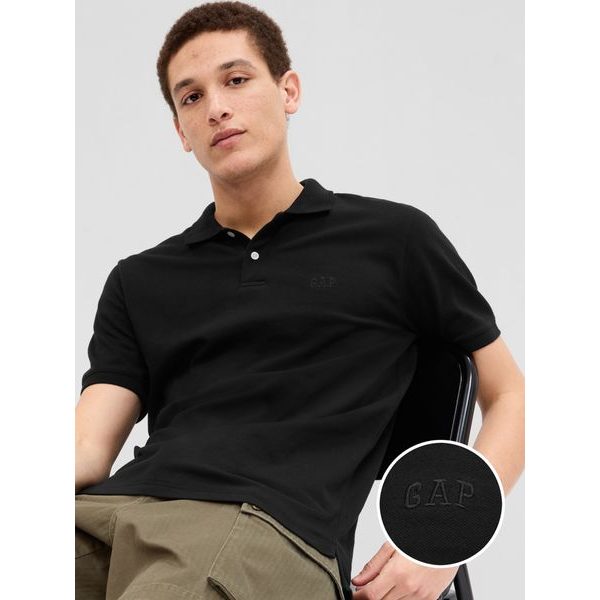 586306-03 Polo tričko pique Černá