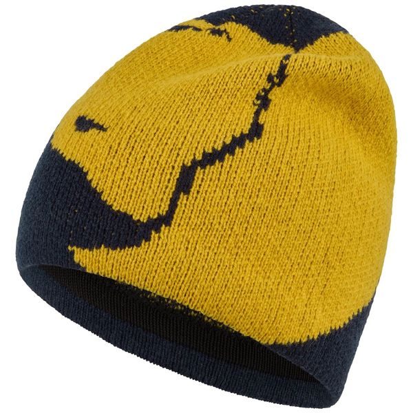 Bergtagen Jacquard Beanie Dark Navy-Mustard Yellow