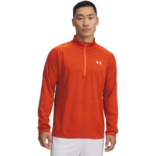 UA Tech Textured 1/2 Zip-ORG