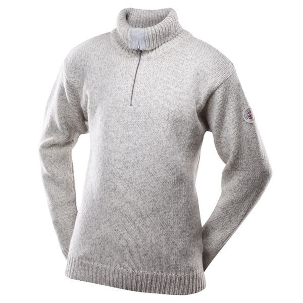 Nansen sweater zip neck grey melange
