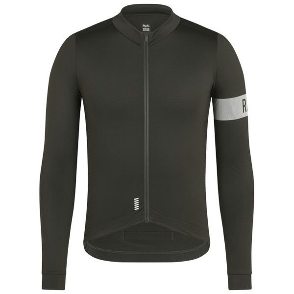 Pro Team Men's Midweight Long Sleeve Cycling Jersey II tmavě zelená/bílá