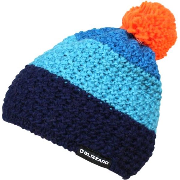 Tricolor, blue/navy/orange