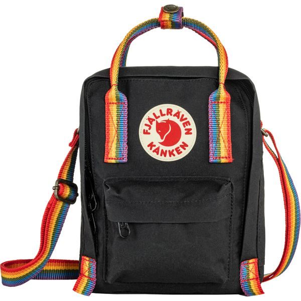 Kånken Rainbow Sling Black-Rainbow Pattern