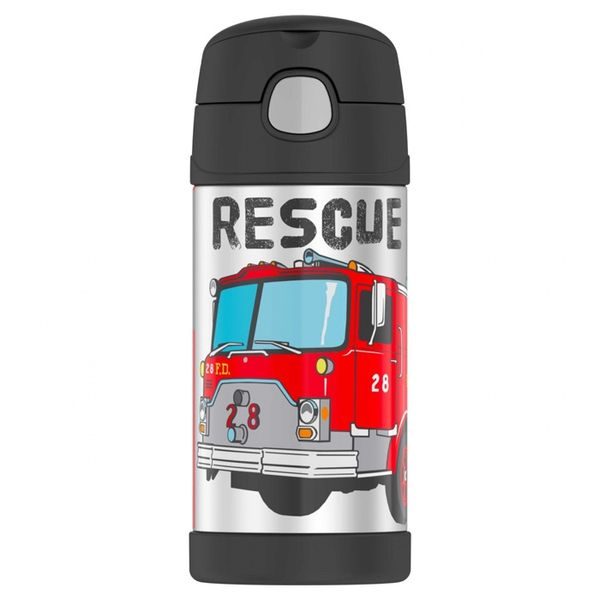 Dětská termoska s brčkem 355 ml hasiči