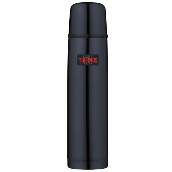 Termoska s tlačítkovým uzávěrem a šálkem 750 ml tmavě modrá