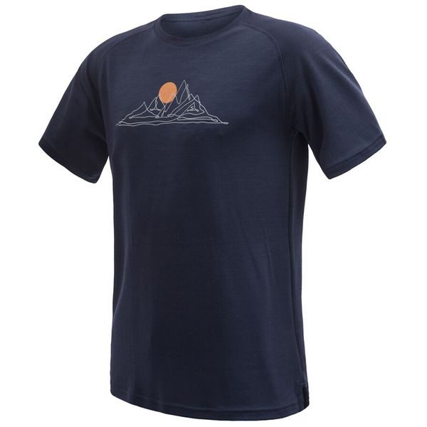 MERINO BLEND MOON pánské triko kr.rukáv deep blue
