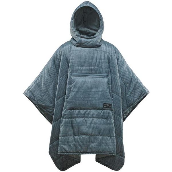 HONCHO PONCHO Blue Woven Print