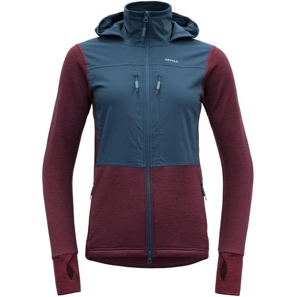 Herøy Hybrid Merino Jkt Wmn, Beetroot/Flood