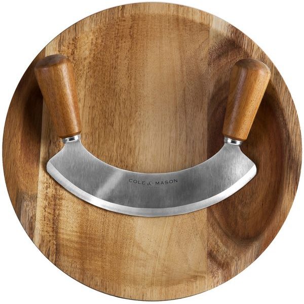 Herb chopper with board Ashden acacia wood