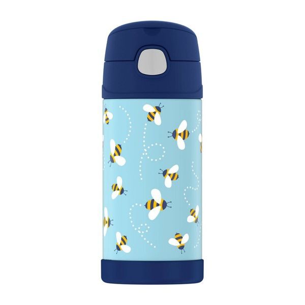 Dětská termoska s brčkem 355 ml honey bees