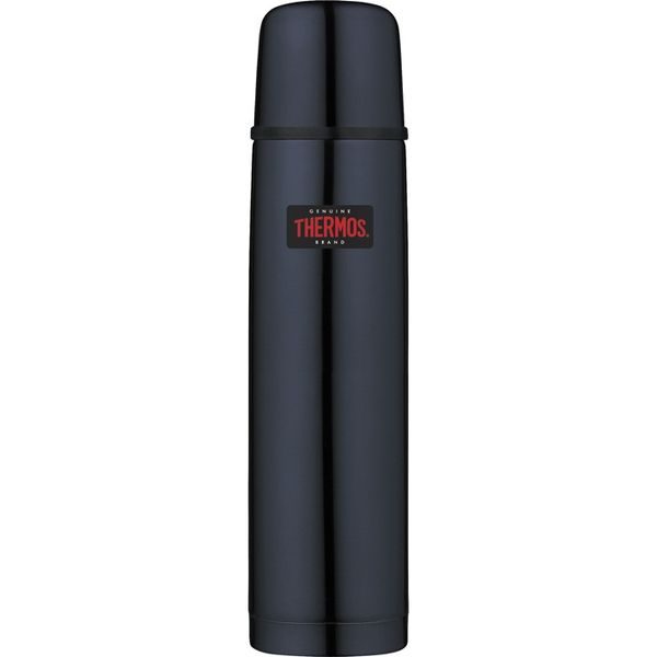 Termoska s tlačítkovým uzávěrem a šálkem 1000 ml tmavě modrá