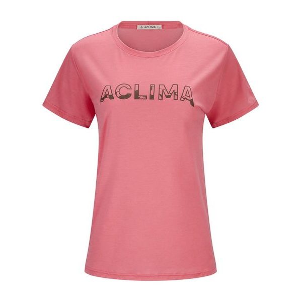 LightWool tee Logo W's Sun Kissed Coral