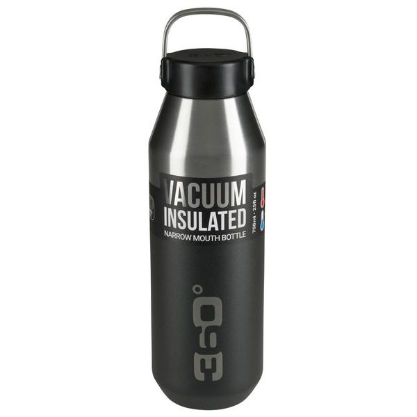 360° Vacuum Narrow Mouth 750 ML Black