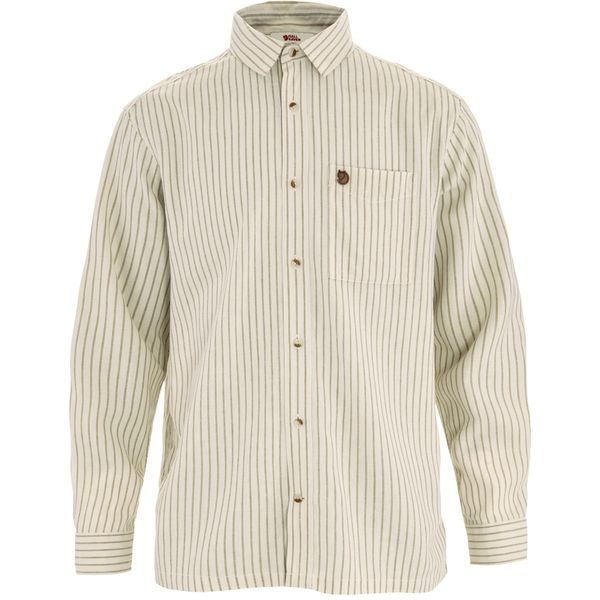 Övik Relaxed Hemp Shirt LS M Chalk White-Sand Stone