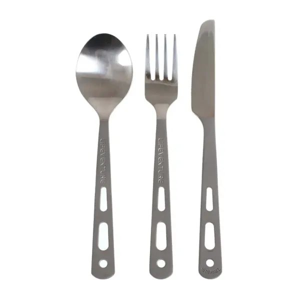Knife Fork Spoon Set - Titanium