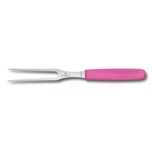 Swiss Classic, carving fork, 15cm, pink, blister