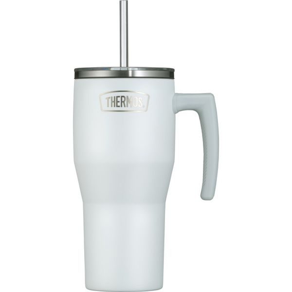 Refreshing s madlem a brčkem 850ml - matná bílá