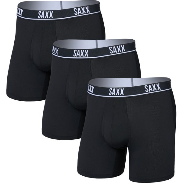 ESSENTIAL PERFORM MESH BOXER BRF FLY 3PK black