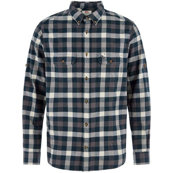 Skog Relaxed Shirt M Dark Navy-Chalk White