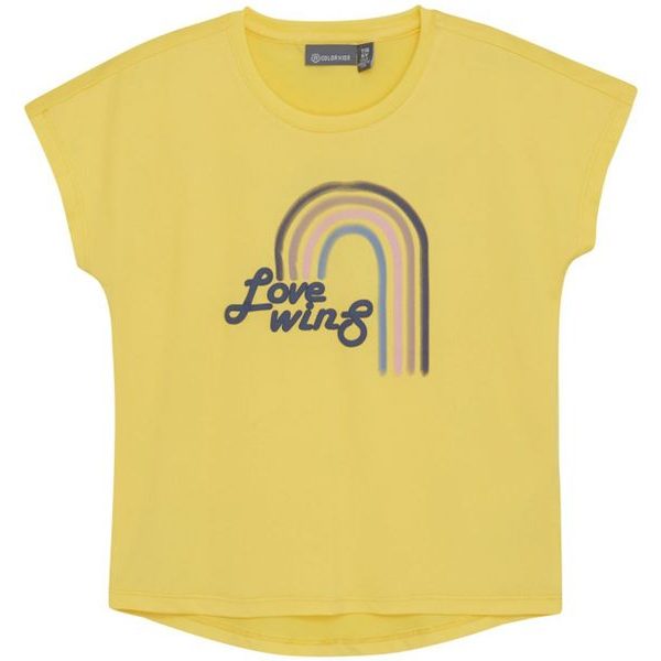 Long T-shirt W. Print -S/S-3557-Banana Cream