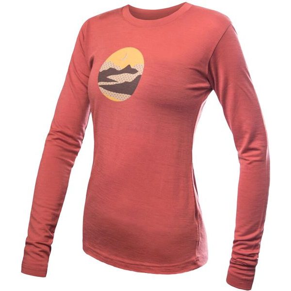 MERINO ACTIVE TRIGLAV dámské triko dl.rukáv terracotta