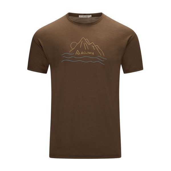 LightWool 140 Tee Sunset M's Dark Earth