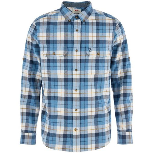 Singi Heavy Flannel Shirt M Dawn Blue-Eggshell