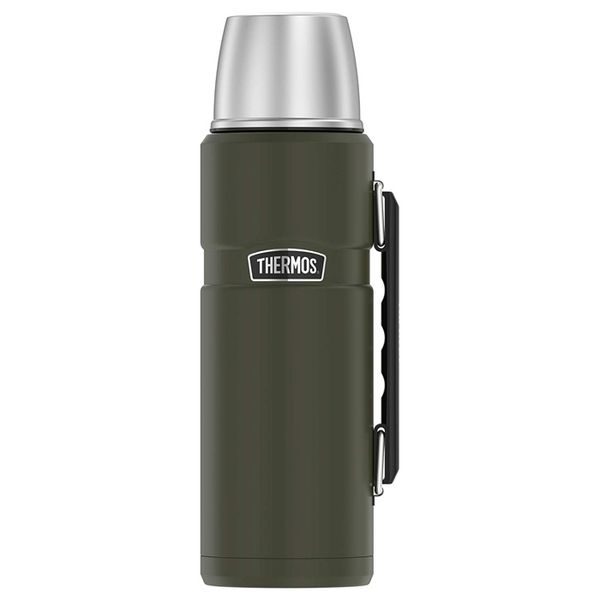 Termoska na nápoje s madlem 1200 ml vojenská zelená