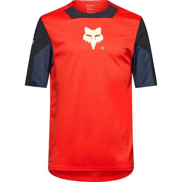 Yth Defend Ss Jersey Elevated Fluorescent Red