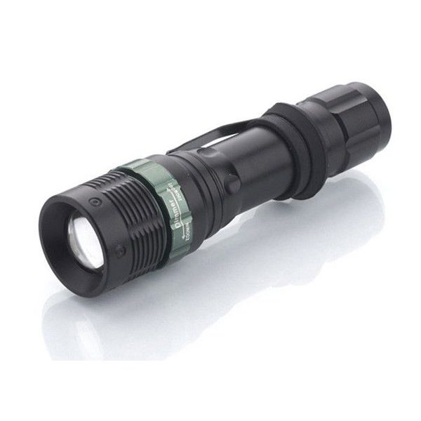 WL09 LED kovová svítilna, 150lm, 3W CREE LED, černá, fokus, 3 x AAA