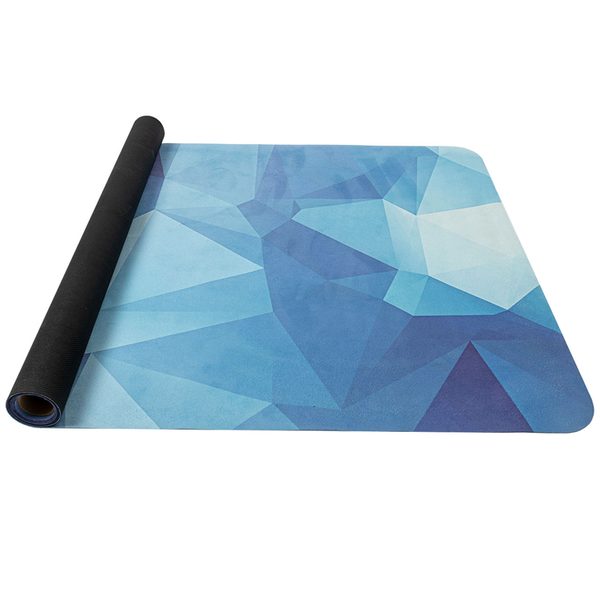 Yoga mat přírodní guma, vzor K, 1 mm - modrá krystal