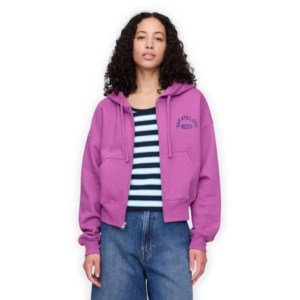 823753-00 Oversize mikina s logem Fialová