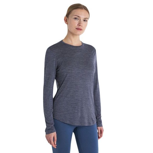 W Mer 125 Cool-Lite Sphere III LS Tee MIDNIGHT NAVY HTHR