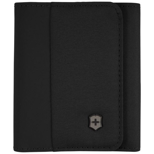 Travel Essentials, Tri-Fold Wallet, Black
