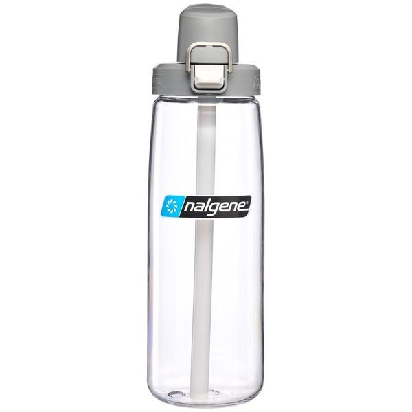 Straw bottle 700 ml, Clear w/Gray Cap