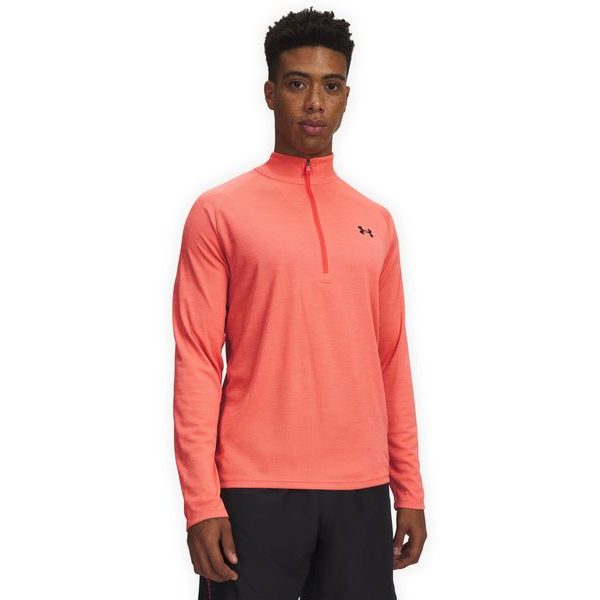 Tech Textured 1/2 Zip-RED