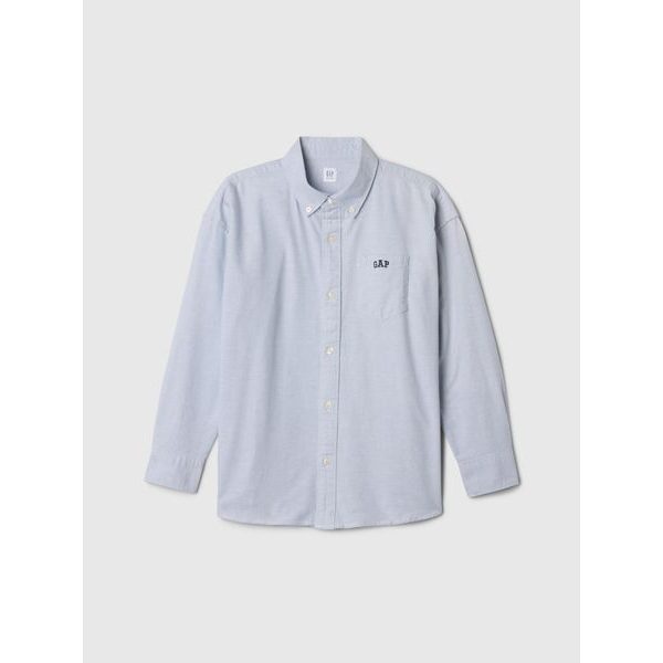 Dětská oversize košile Oxford Modrá