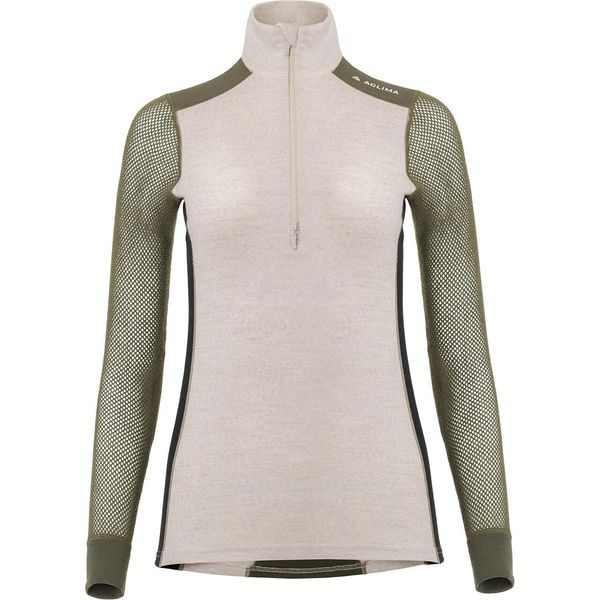 Hiking Crew Neck shirt, Woman Beige Melange/Tarmac/Jet Black