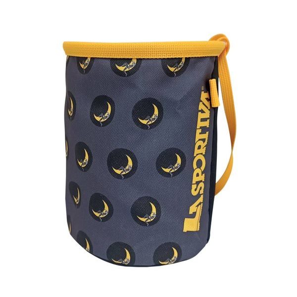 Climbing On The Moon Chalk Bag , Carbon/Giallo