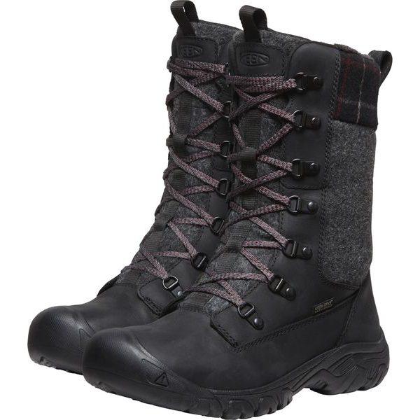 GRETA TALL BOOT WP WOMEN black/black plaid