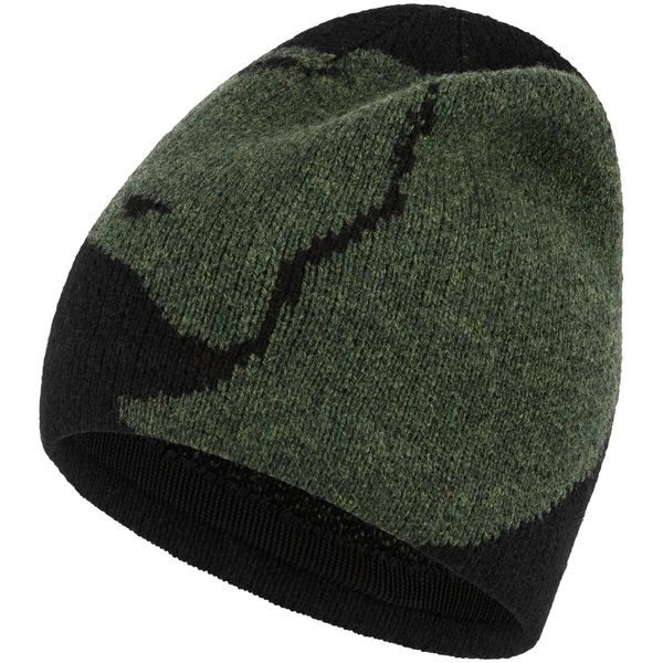 Bergtagen Jacquard Beanie Black-Deep Forest