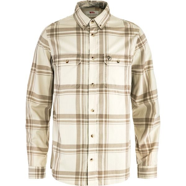 Övik Lite Flannel Shirt M Chalk White-Fossil